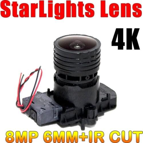 F0.95 M16 Focal 4K HD 6mm Lens 8MP 1/2.7" ir cut+lens for IMX327 , IMX307 , IMX290 , IMX291 Camera Board Module