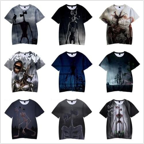 Summer Siren Head 3D Print T-Shirt For Women Men Teens Cartoon Anime Tshirt Boys Girls Children Short Sleeve Tee Tops Streetwear