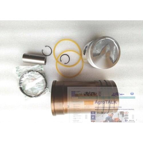 Set of piston, piston pin, water seal, piston rings, cylinder liner for HEBEI HB150 tractor