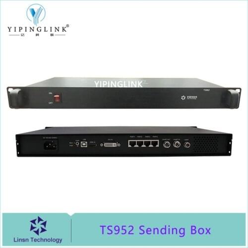 LINSN sender box TS952 new sending card with 4 ports RJ45 output 2.6 million for outdoor and indoor led screen