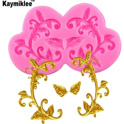 M675 DIY Cake Border Silicone Mold Flower Leaf Resin Fondant Cake Decorating Tools Chocolate Gumpaste Cupcake Baking Moulds