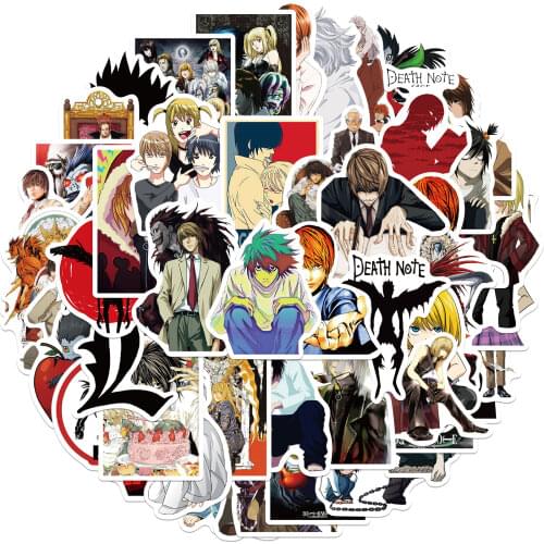 25/50PCS DEATH NOTE Japanese Anime Stickers For Laptop Luggage Motorcycle Phone Skateboard Toys Car Diary Helmet