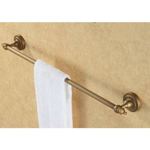 Wall Mounted Vintage Retro Antique Brass Bathroom Single Towel Bar Towel Rail Holder Bathroom Accessory mba086