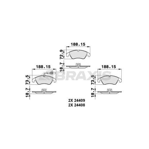 FRONT BRAKE BALATASI A5 A6 A7 Q5 2.0TFSI / TDI 08 8 K0698151
