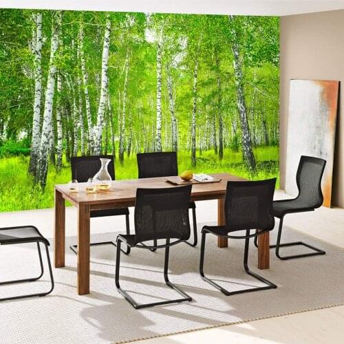 Custom Wallpaper Murals Large Wall Pirch Trees Wall Mural Wall Stickers De Parede 3D Wallpaper For Walls