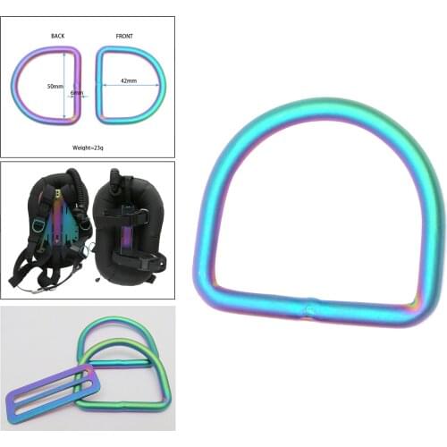 Premium Titanium Alloy 5cm Webbing Weight Belt Keeper Retainer With D Ring and Slider Buckle For Scuba Diving Snorkeling