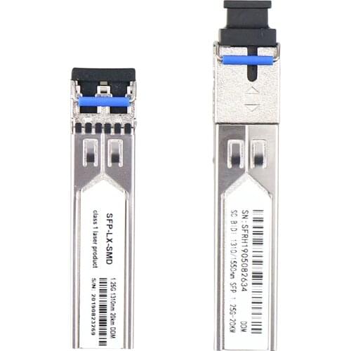 Gigabit SFP Transceiver Single-Mode 1000Base-LX for Ubiquiti UF-SM-1G, 1.25Gb/s SFP LX Module 1310nm/1550nm SC Connector