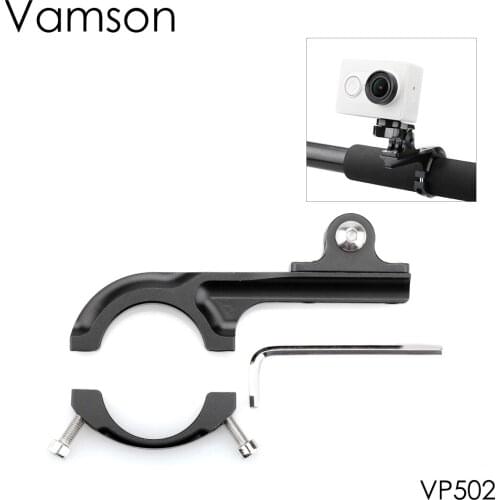 Vamson for gopro XiaoYI SJ OSMO Camera Accessories Aluminum Alloy Double Handlebar Bar Bicycle Handlebar Extension Bracket-VP502