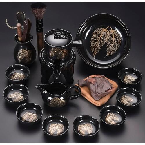 Vintage Chinese Tea Cup Set Porcelain Luxury Tea Ceremony Gift Kung Fu Tea Set Infuser Office Juego De Te Home Storage DG50TS