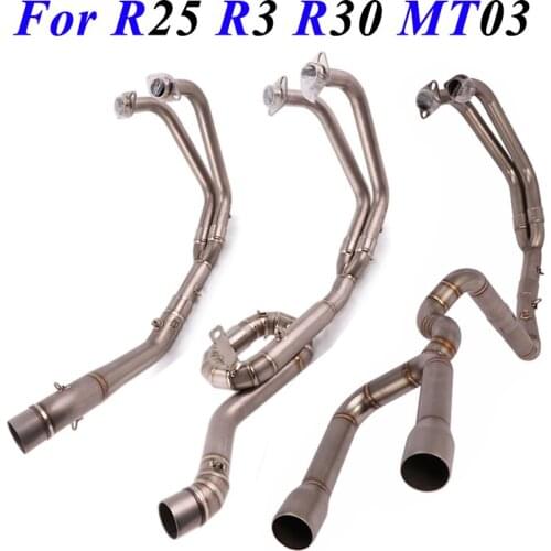 Motorcycle Exhaust Full System For Yamaha YZF R3 R25 R30 MT03 2014 - 2018 MT 03 Muffler Modified Front Mid Link Pipe Motorbike