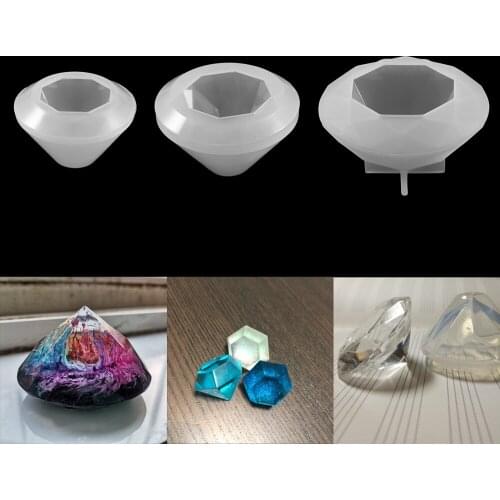 1pcs Diamond Shaped Silicone Molds Gem Necklace Pendants Epoxy Resin Mould For DIY Handmade Jewelry Making Finding Tools