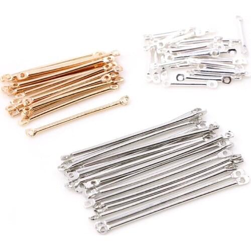 100pcs/lot 15 20 25 30 35 40mm Bar Shape Connectors Earring Connectors Diy Accessories For Earrings Jewelry Making Materials