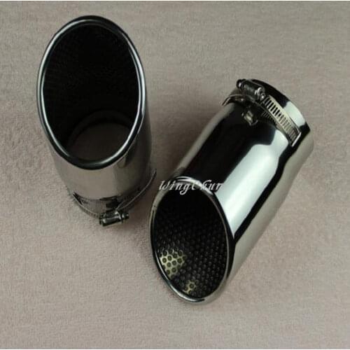 2 pcs Stainless Steel Exhaust Muffler Tip For Audi A6L 2009 2010 2011 2012 Accessories