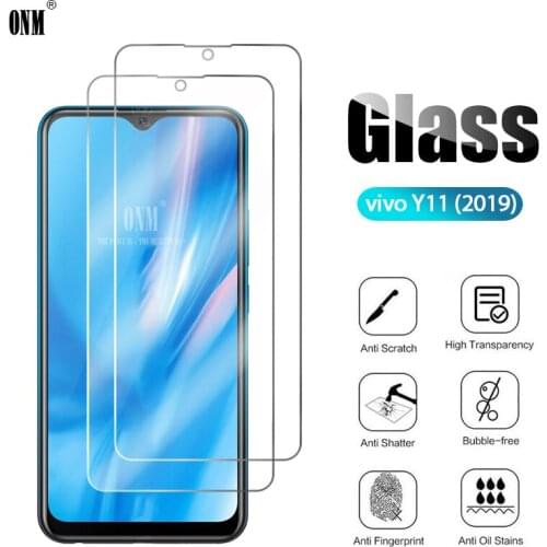 2Pcs Tempered Glass For VIVO Y11 2019 Screen Protector 0.26MM 2.5D 9H Tempered Glass VIVO U3 U3X U10 Protective Glass
