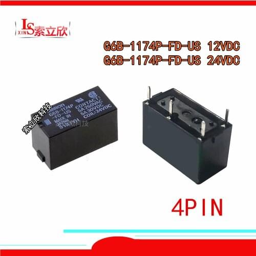 4PCS/LOT 100%NEW relay G6B-1174P-FD-US G6B-1174P-FD-US-12VDC G6B-1174P-FD-US-24VDC G6B 1174P FD US 4PIN