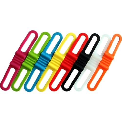 4PCS /PACK Silicone Strap Bike Front Light Holder Bicycle Handlebar Fixing Tie Bycicle Torch Flashlight Bandages Speaker Mount