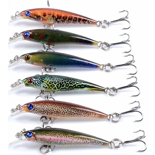 6Pcs 5cm 2.2g Super Magnet Weight System Long Casting New Model Fishing Lures Hard Bait 2021 Quality Wobblers Minnow