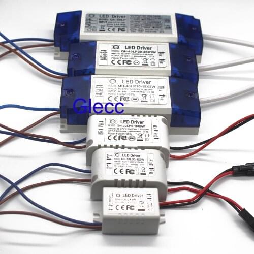AC 85-265V 1-2x3w 2-4x3w 6-10x3w 10-18x3w 18-30x3w 600mA 650mA LED Driver Convertor Transformer For Ceiling Light Power Supply