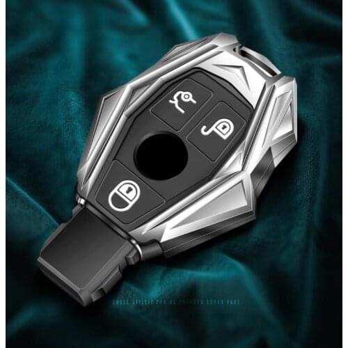 Car Zinc Alloy Key Case Holder Key Cover Chain For Mercedes Benz E C Class W204 W212 W176 GLC CLA GLA Car Accessories