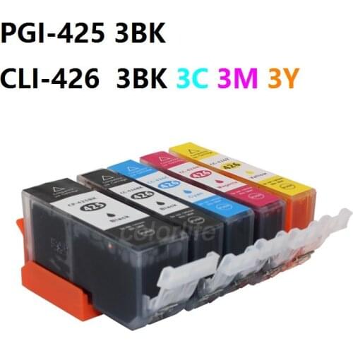 INK WAY PGI-425 CLI-426 compatible ink cartridge for PIXMA MG8140 MG6140 MG5240 IP4840 IX6540 MX884 etc,3sets,15pcs