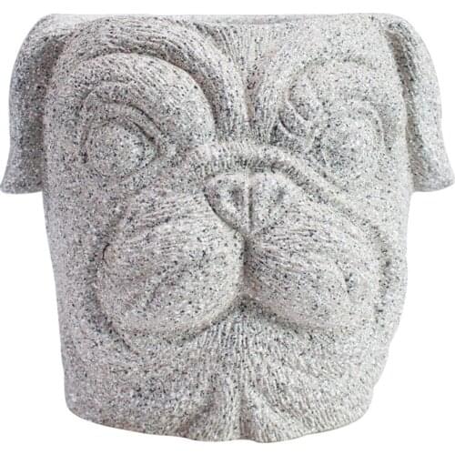 Dog Head Animal Cement Flowerpot Nordic Style Decoration Home Interior Gardening Simple Fleshy Green Plant Ornaments