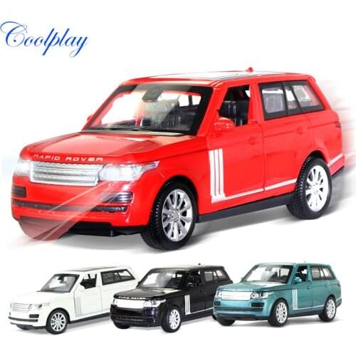 1:32 Range Rover Die-cast Alloy SUV Car Model with Music & Light Vehicle Model Collectible Toys Xmas Gift for Kids
