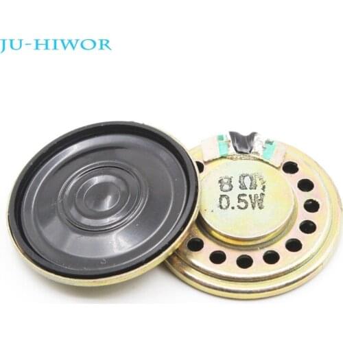 20pcs 0.5W Loudspeaker 8R 27MM Mini Round Speaker Diameter Thickness 5MM Small Horn Doorbell Speaker