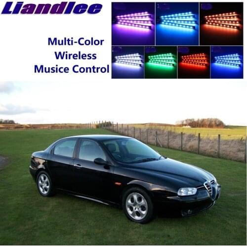 Liandlee For Alfa Romeo 156 AR 1997~2007 Car Full Color LED Glow Interior Car Under Dash Foot Floor Seats Accent Lighting