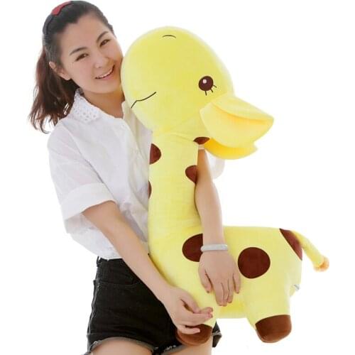 Dorimytrader lovely soft animal giraffe plush doll big cartoon deer toy pillow for children gift 28inch 70cm DY50624