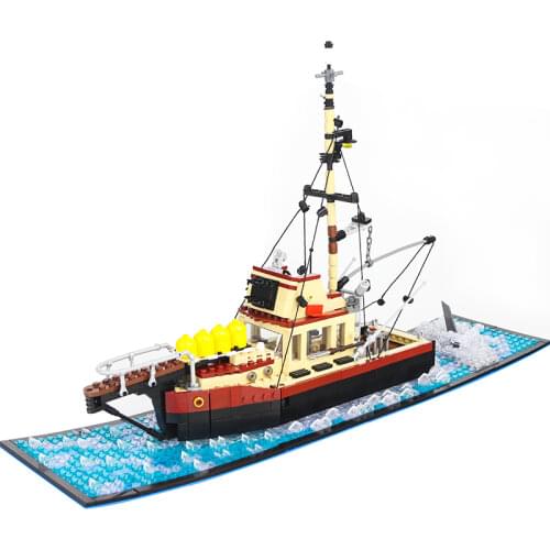 Buildmoc Fishing Boat City Great Vehicles Bricks Building Blocks Model toys for Childrens Kids Christmas Gift