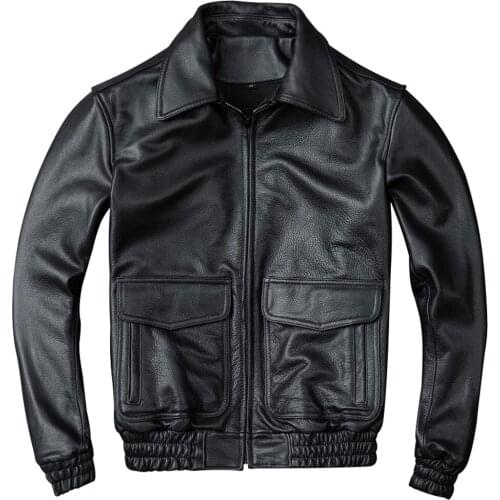 In Stock Brand Pilot Mans Real Leather Jacket Large Size Flight Bomber Mens Suit Leather Coats 6XL Plus Size Winter Streetwear