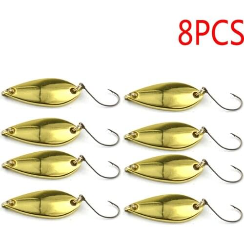 8pcs Set Spoonbait Spinners Spoon Bobbin Artificial/Hard Trout/Bass/Carp/Fish Baits For Fishing Lures Swimbait Wobbler Catfish