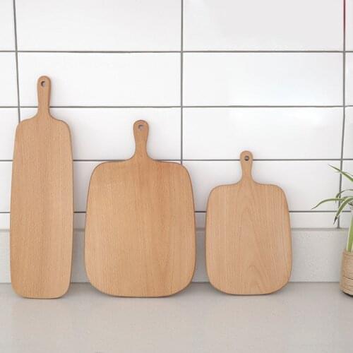 Natural Kitchen Chopping Blocks Bread Pallet with Handle Baking Cutting Board Wooden Board Handmade Kitchen Accessories