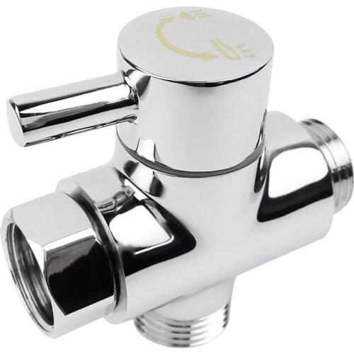 New SOLID diverter 3-way diverter valve All 1/2 inch IPS shower system spare part, copper chrome plating
