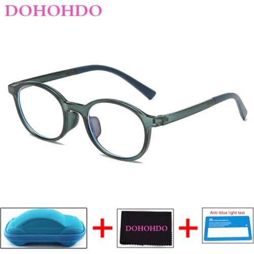 DOHOHDO 2020 Kids Anti-blue Light Eyeglasses Frame Boys Girls Clear Lens Glasses Optical Spectacle Frame UV400 Computer Glasses
