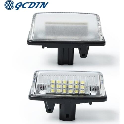 Qcdin 2PCS Car Led License Number Plate Light Lamp For Toyota Crown Reiz Vios Corlla E11 Crown S180 NOAH VOXY ZRR7 Signal Light