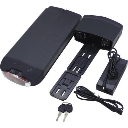 Reention rear rack battery pack 36V 10Ah 12.5Ah 13Ah 15Ah 17Ah rear rack electric bicycle battery pack with charger