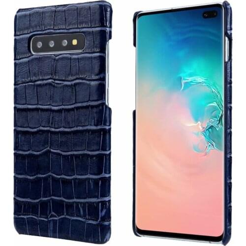 Luxury New Design Protective Case for Samsung S10/S10 Plus Note 9 8 Crocodile Pattern Back Cover Genuine Leather Fitted Case