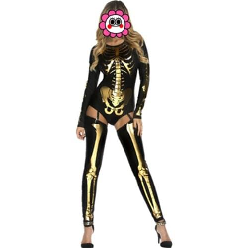 Sexy Halloween Performance Masquerade Women Costume Adult Cosplay Zombie Devil Ghost Ghoul Role-Playing Party Clothes Jumpsuits