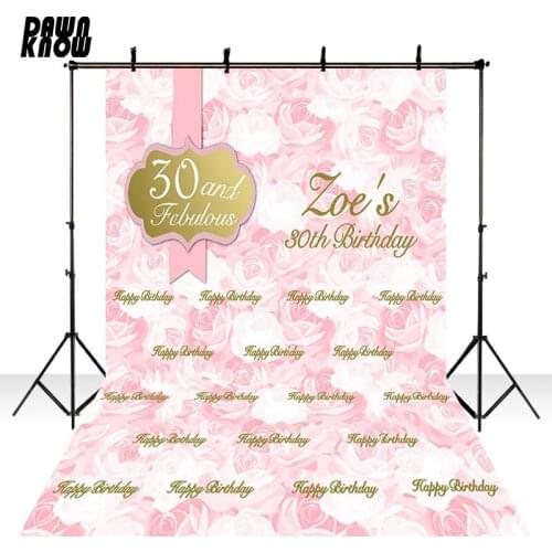 DAWNKNOW 30th Birthday Vinyl Photography Background For Baby Flower Photo Shoot Backdrop For Birthday Party Photo Studio lv404