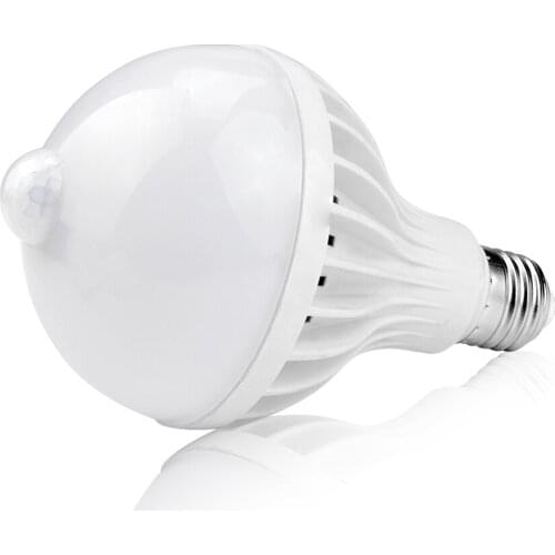 1pcs/lot PIR Motion Sensor Lamp E27 220V Led Bulb 15w Auto Smart Led PIR Infrared Body Lamp With The Motion Sensor Lights