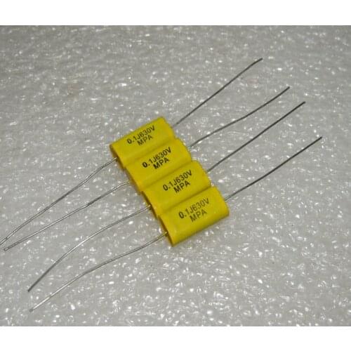 100% 20PCS MPA 0.1J 630V0.1uF 104J axial copper pin coupling thin film capacitance
