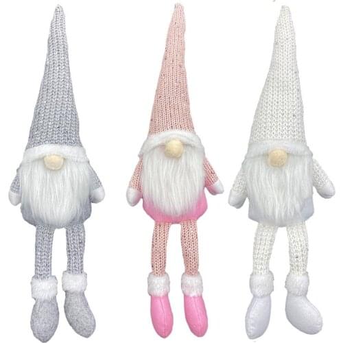 11.8in Fabric Faceless Doll Christmas Tree Hanging Ornament Fireplace Window Pendant Home Party Decoration Kid Gifts
