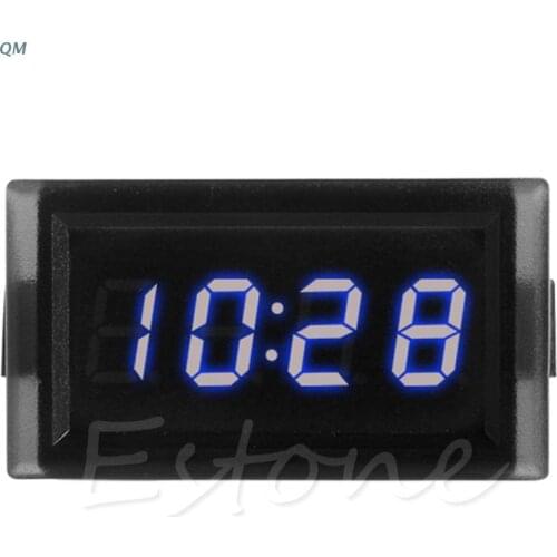 13MF DC 12V Digital LED RGB Dashboard Waterproof Auto Clock Time for Car Motorcycle