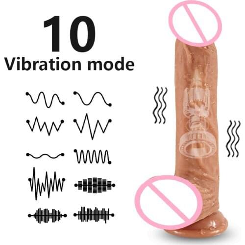 Automatic Telescopic Heating Huge Dildo Remote Control Realistic Big Dildo Vibrator G Point Adult Sex Toys For Women Masturbator