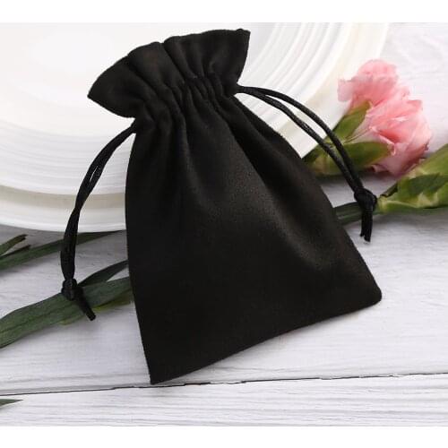 Jewelry Velvet Packaging Gift Drawstring Pouches Wedding Party Decoration Cotton Storage Bags Home Travel Organizer
