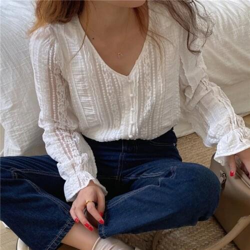 New Womens Blouses Summer Tops Femme Casual Women Shirt long Sleeve Cotton Girls women Blouse Plus Size Blusas Solid Slim Sexy