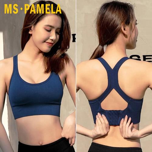 Push Up Bra Women Sports Bras Breathable Wirefree Padded Push Up Sports Top Fitness Gym Yoga Workout Bra Sports Bra Top