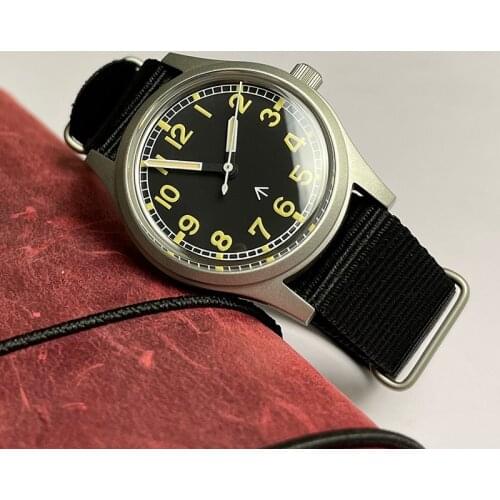 Baltany Minimal Military Wristwatch Homage W10 Round Vintage My Own Logo Mini Unisex NATO Strap Nh35 Automatic Retro Watches