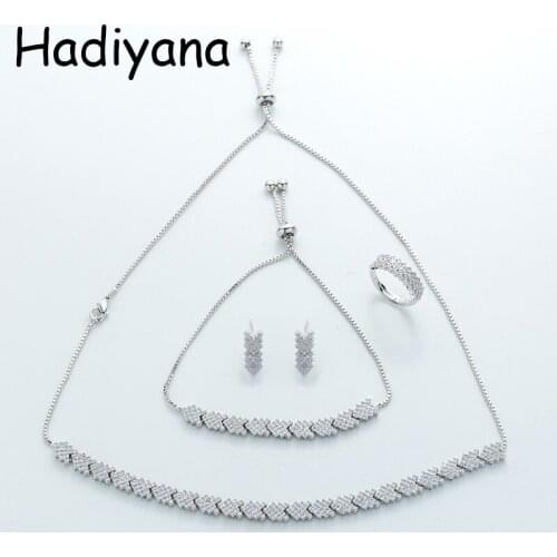 Hadiyana sleek minimalist design exquisite micro-inlaid jewelry hot bride engagement wedding girlfriend gift TZ8066